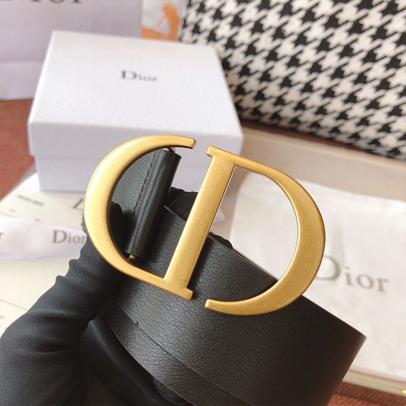 Dior CD Belt Leather Black Hot Sale