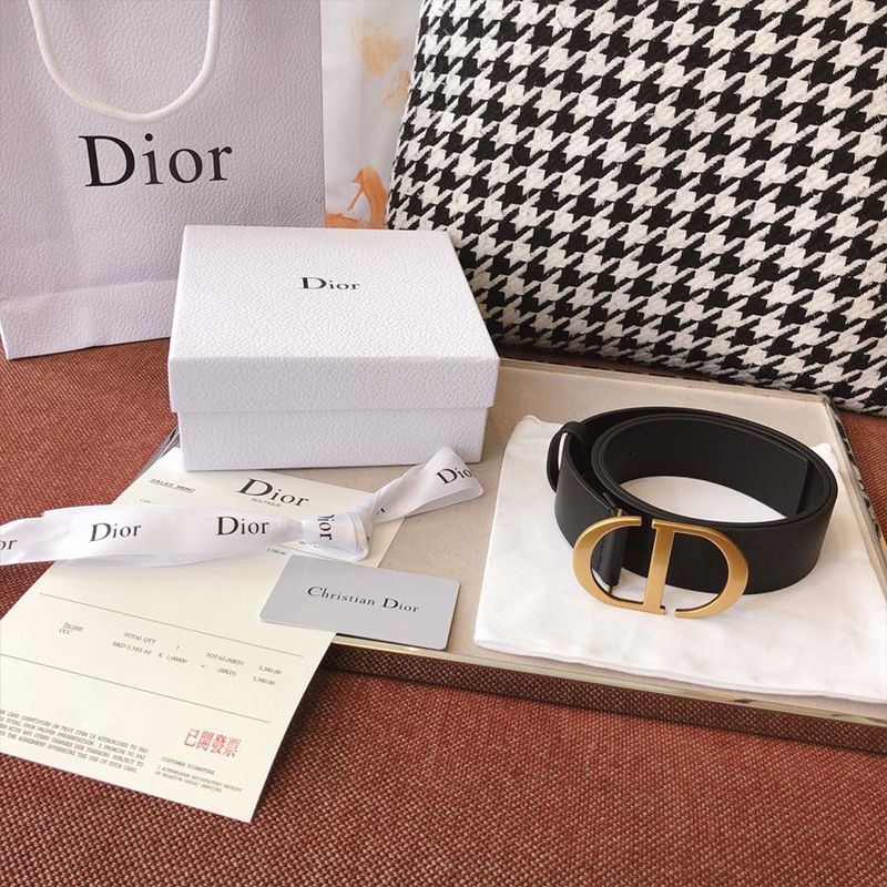 Dior CD Belt Leather Black Hot Sale