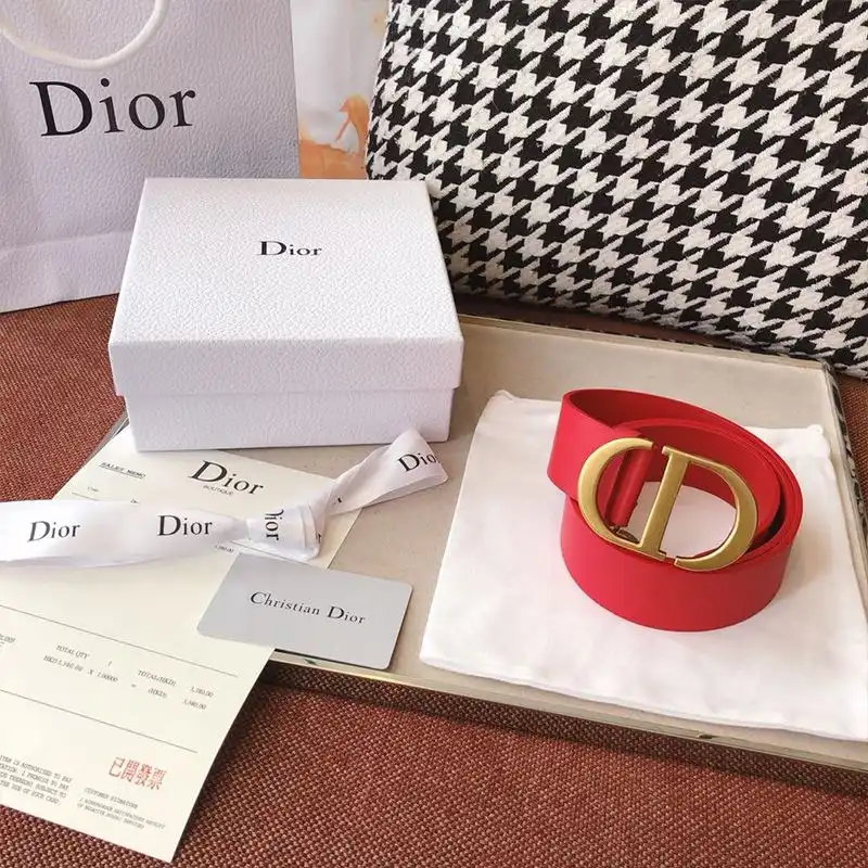 Affordable Hot Dior CD Belt Leather Red