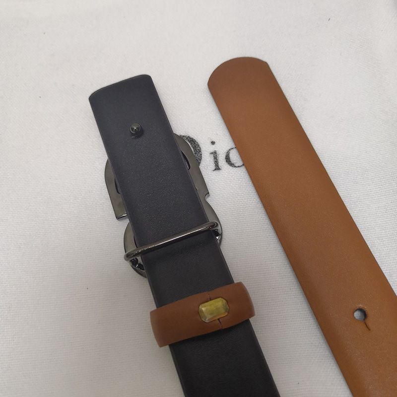 Dior CD Belt Patent Calfskin Brown Hot Sale