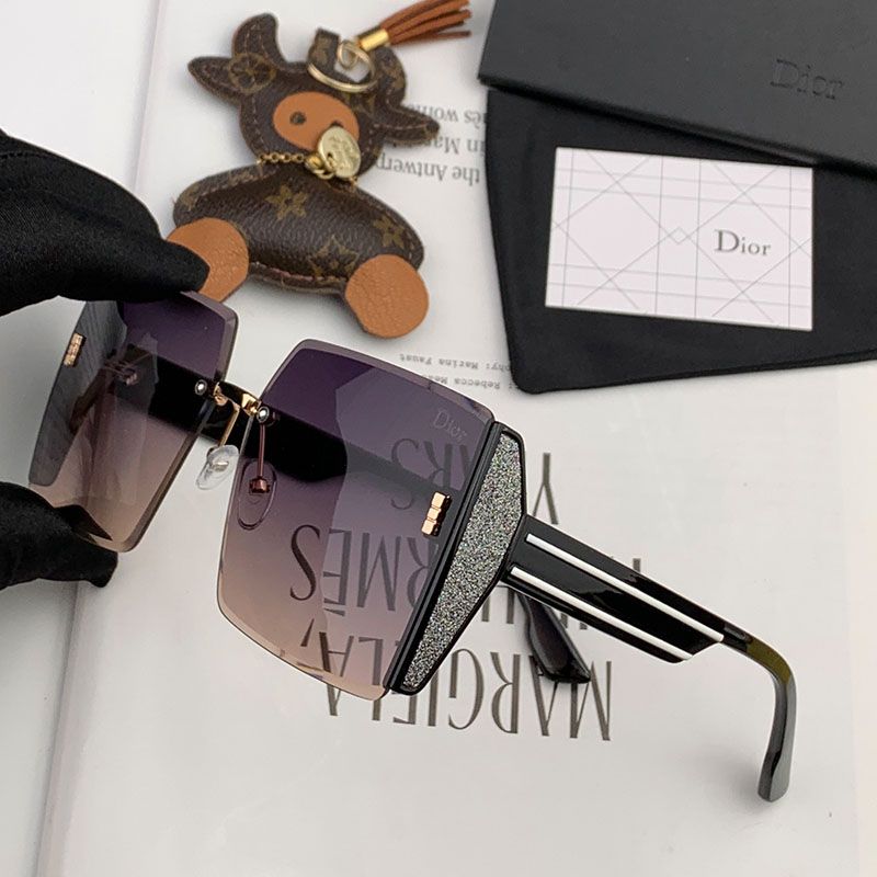 Hot Dior CD1000 Square Sunglasses In Purple