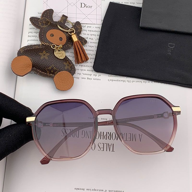 Dior CD1032 Round Sunglasses In Burgundy Hot Sale