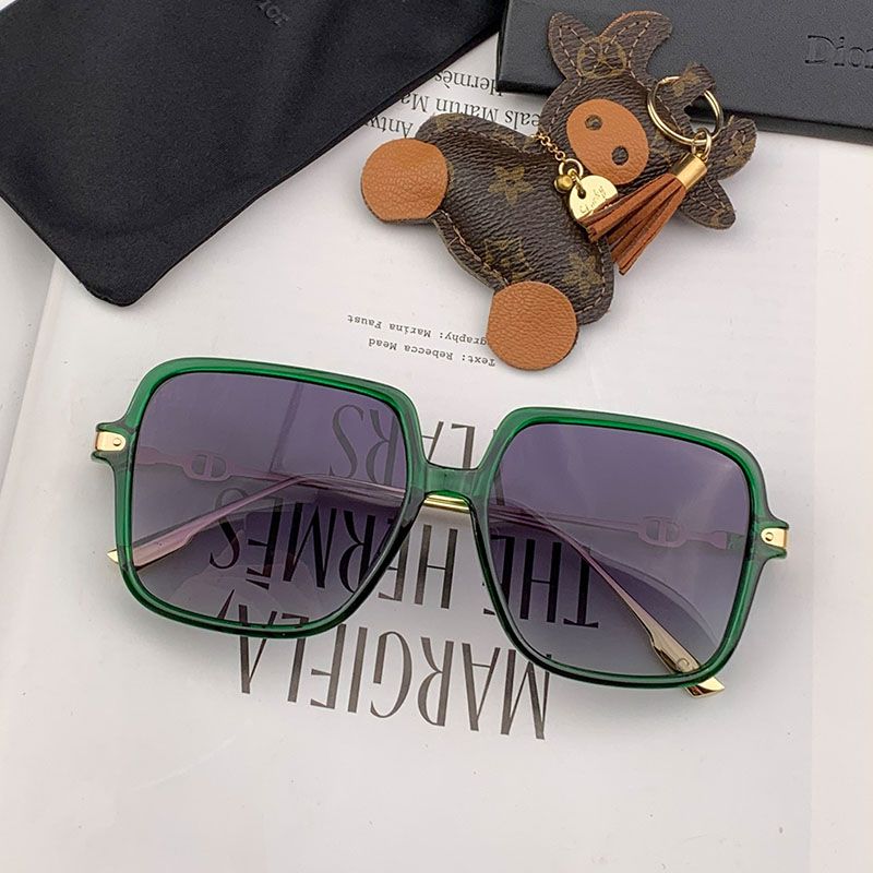 Dior CD2233 Shaded Square Sunglasses In Green Hot Sale