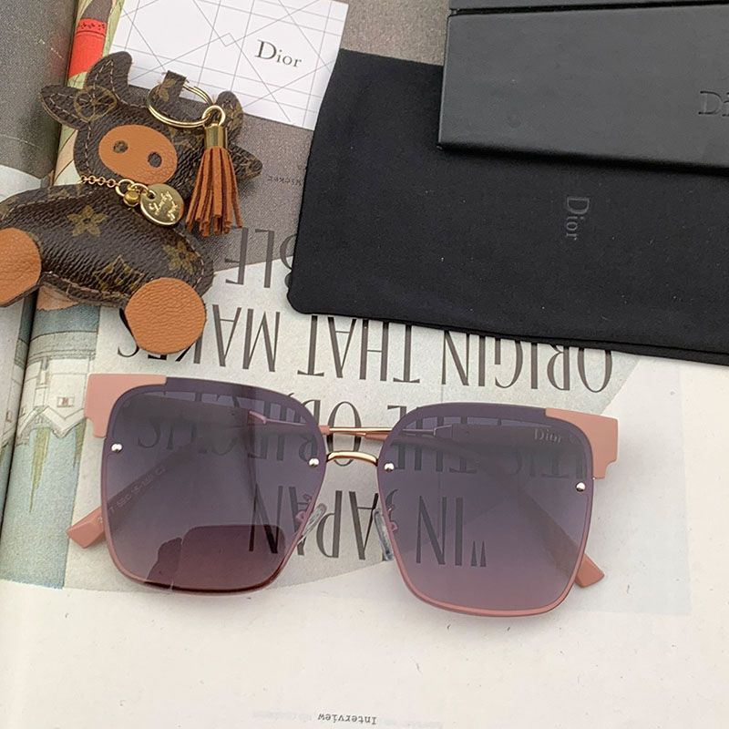 Hot Dior CD5773 Shaded Square Sunglasses In Pink