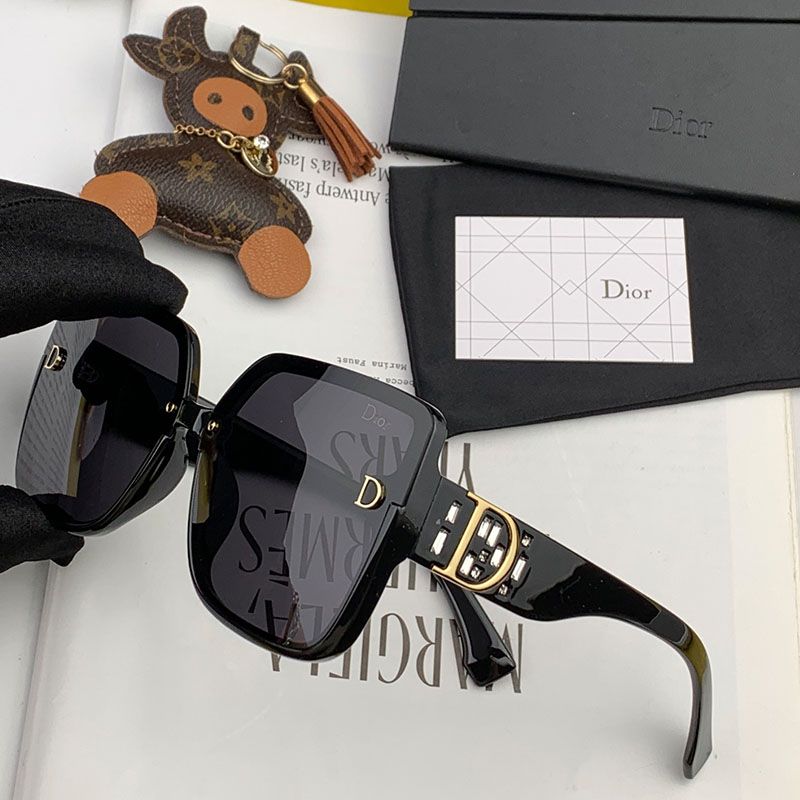 Hot Dior CD8395 Square Sunglasses In Black