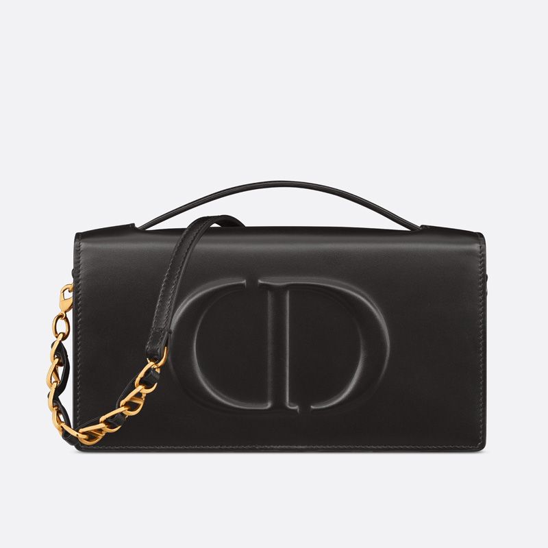 Mini Dior CD Signature Bag Calfskin Black Hot Sale