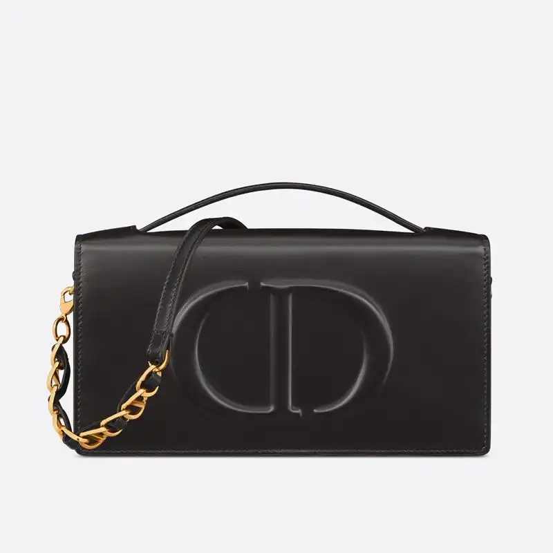 Mini Dior CD Signature Bag Calfskin Black Luxury