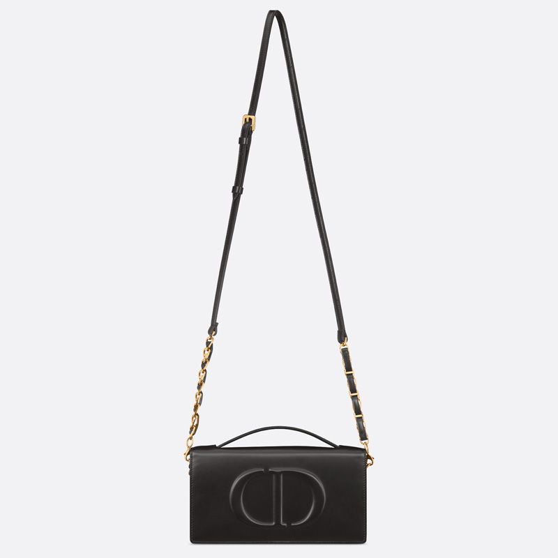 Mini Dior CD Signature Bag Calfskin Black