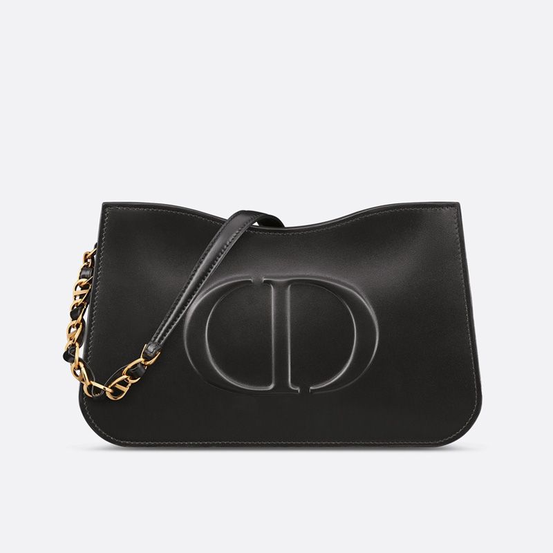 Hot Mini Dior CD Signature Hobo Bag Calfskin Black