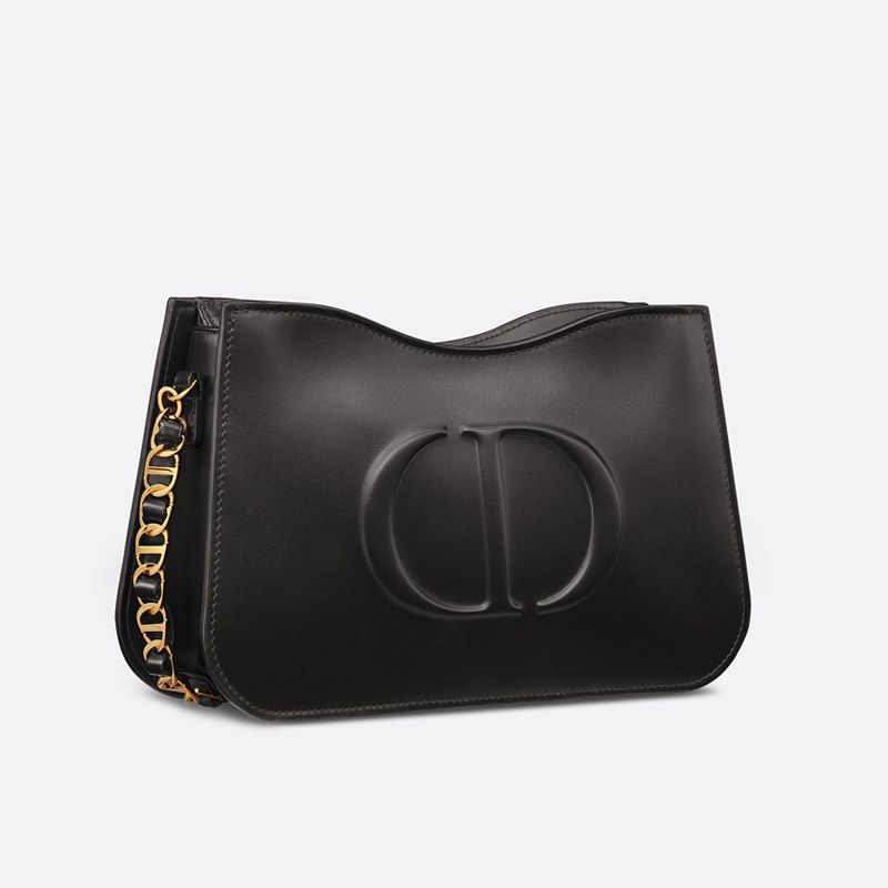 Mini Dior CD Signature Hobo Bag Calfskin Black Hot Sale