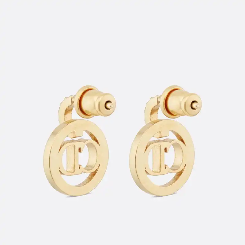 Cheap Hot Dior Clair D Lune Earrings Metal and Crystals Gold