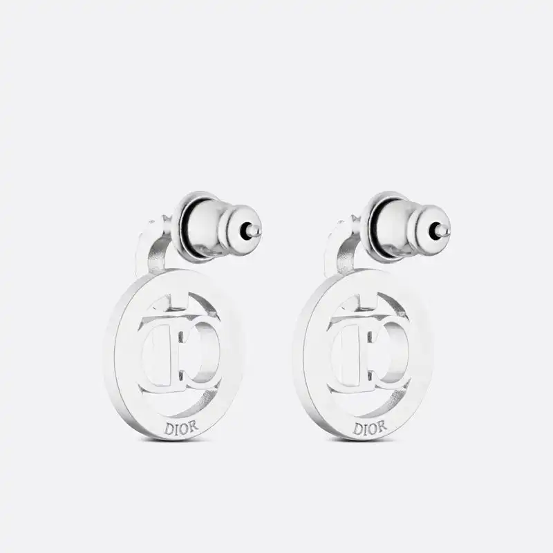 Affordable Hot Dior Clair D Lune Earrings Metal and Crystals Silver