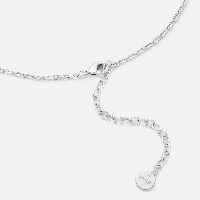 Dior Clair D Lune Necklace Metal and Crystals Silver Hot Sale