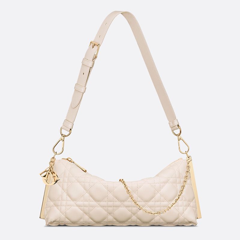 Dior Club Bag Cannage Lambskin Beige Hot Sale