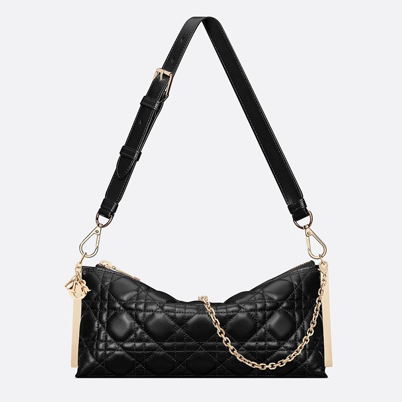 Hot Dior Club Bag Cannage Lambskin Black