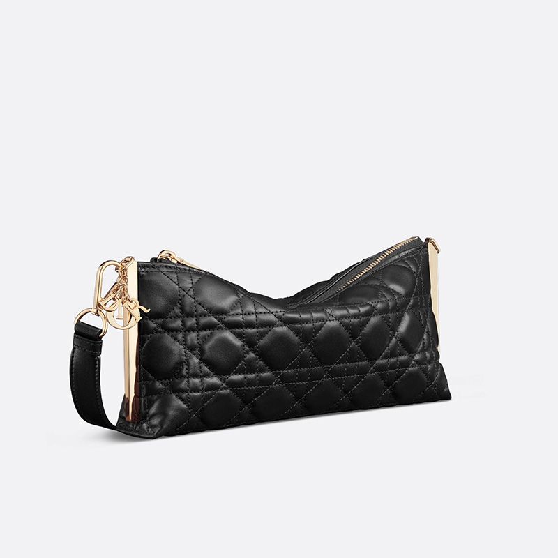 Hot Dior Club Bag Cannage Lambskin Black