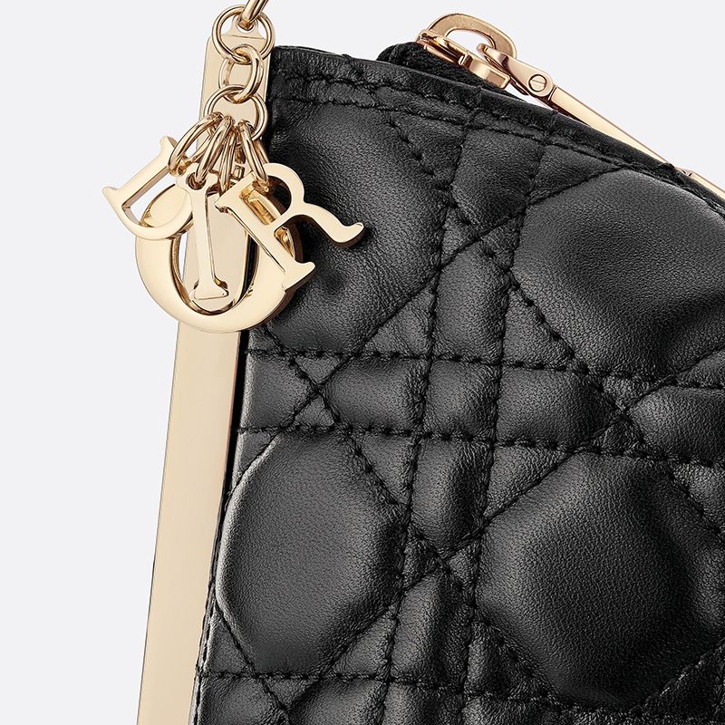 Hot Dior Club Bag Cannage Lambskin Black