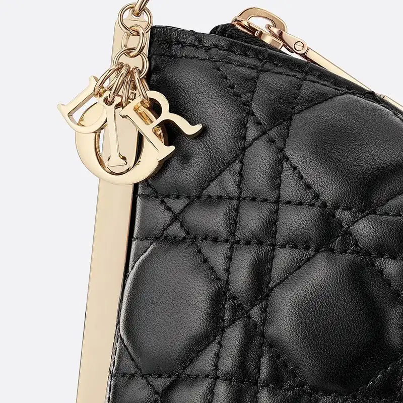 Cheap Dior Club Bag Cannage Lambskin Black