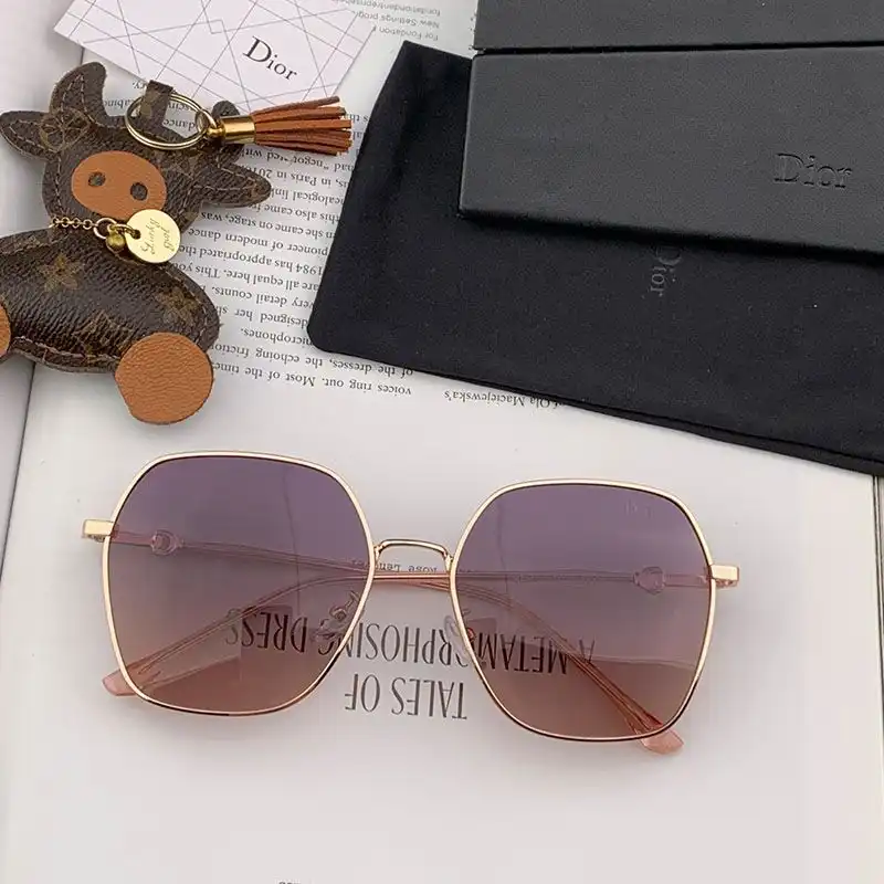 Hot Dior D2701 Square Sunglasses In Gold