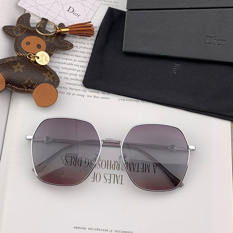 Dior D2701 Square Sunglasses In Silver Hot Sale