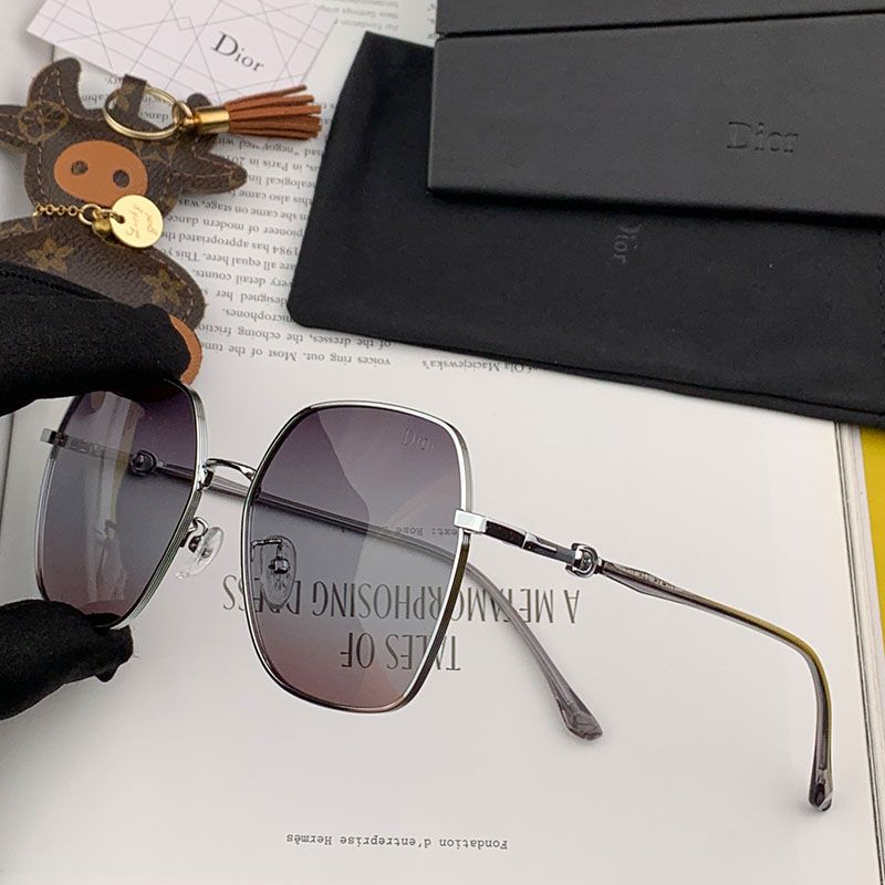 Hot Dior D2701 Square Sunglasses In Silver