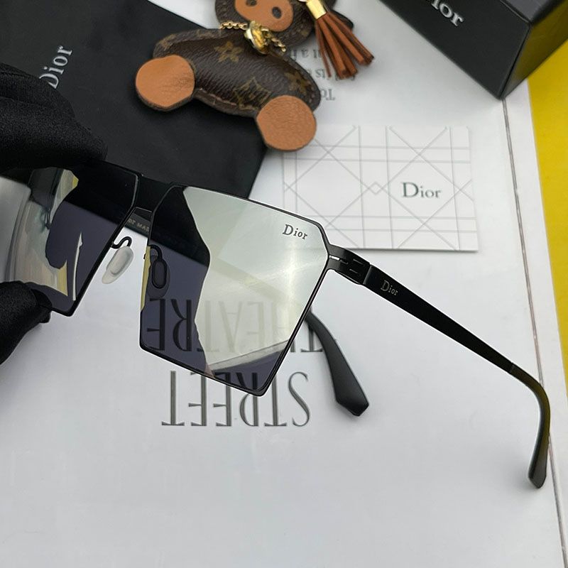 Hot Dior D5543 Oversized Square Sunglasses In Black