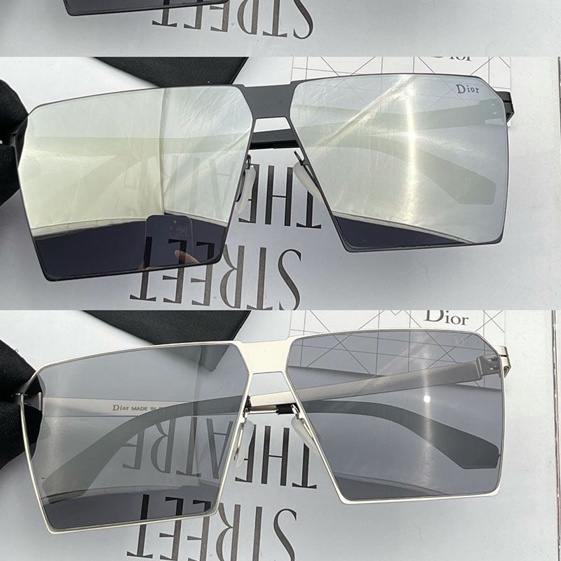 Dior D5543 Oversized Square Sunglasses In Silver Hot Sale