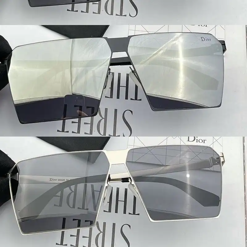 Affordable Hot Dior D5543 Oversized Square Sunglasses In Silver