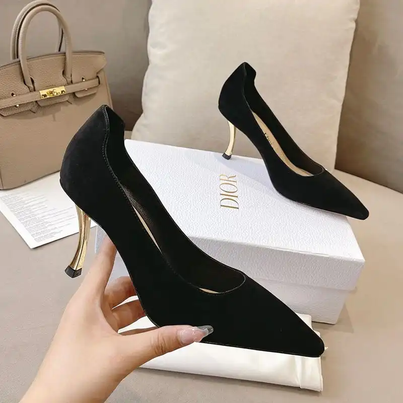 Hot Dior D-Fame Pumps Women Suede Black