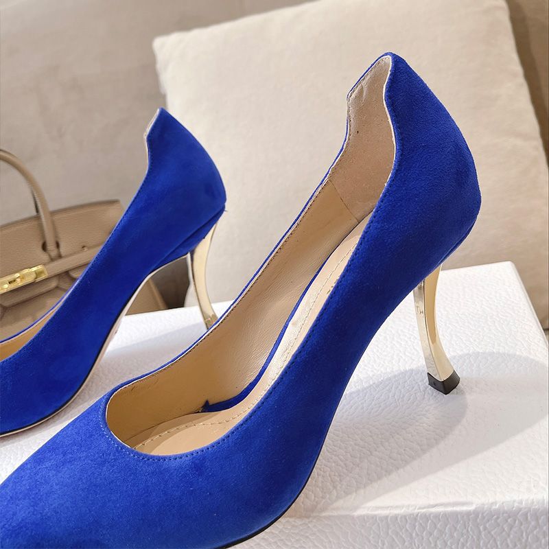 Dior D-Fame Pumps Women Suede Blue Hot Sale