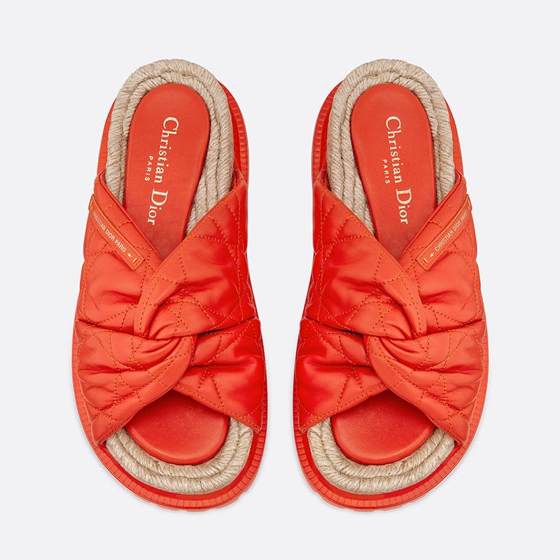 Dior Dtwist Slides Women Cannage Lambskin Red Hot Sale