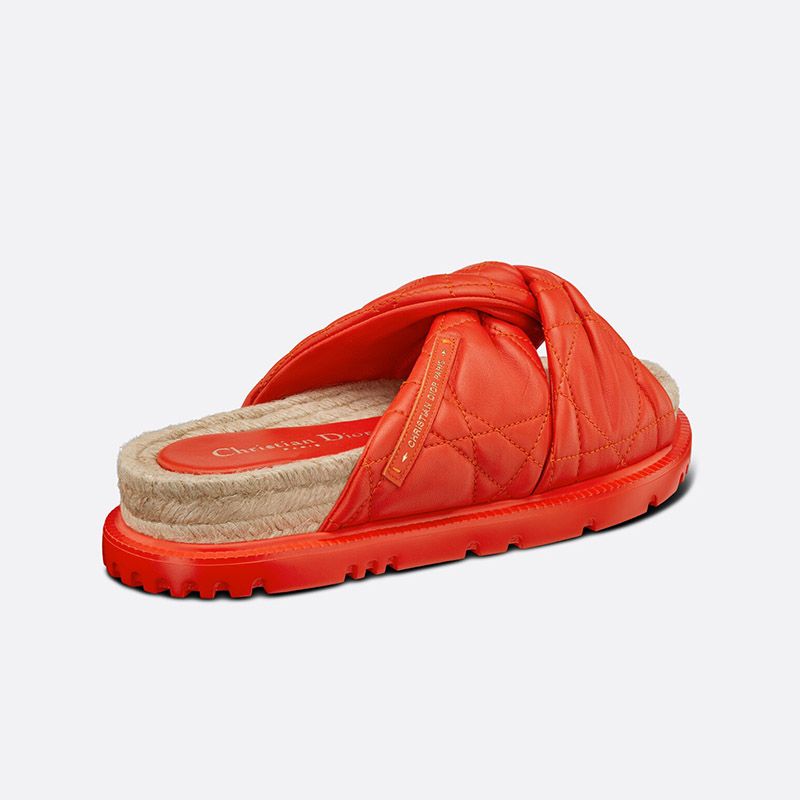 Dior Dtwist Slides Women Cannage Lambskin Red Hot Sale