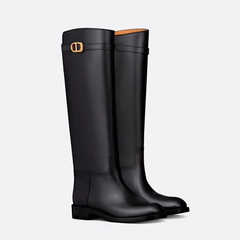 Dior Empreinte Boots Women Calfskin Black Hot Sale