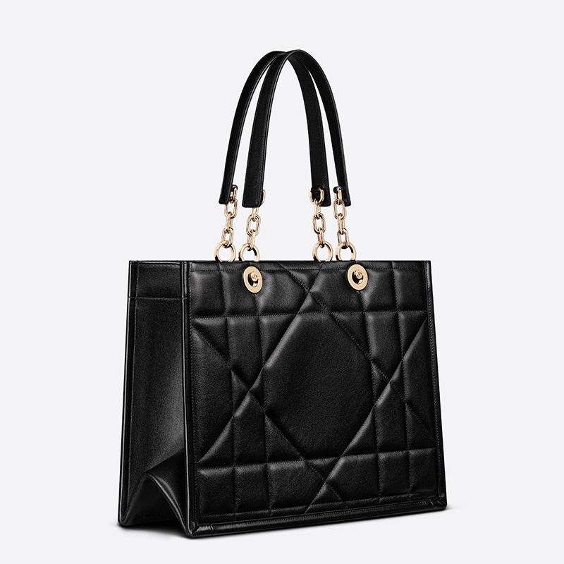 Dior Essential Tote Archicannage Calfskin Black Hot Sale