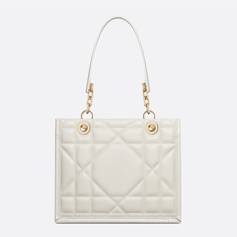 Dior Essential Tote Archicannage Calfskin White Hot Sale