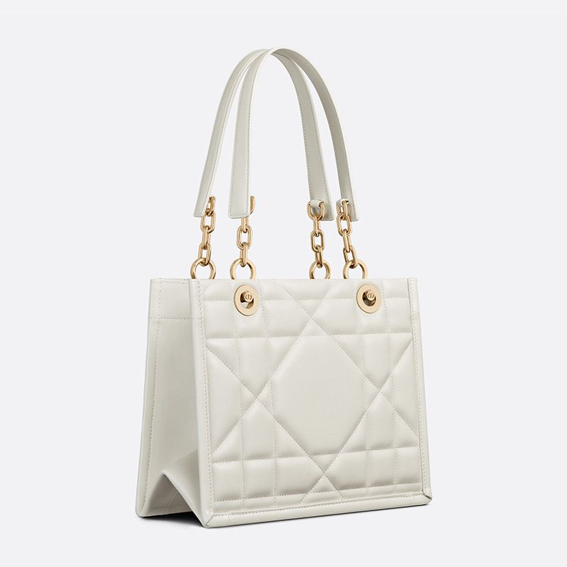 Dior Essential Tote Archicannage Calfskin White Hot Sale