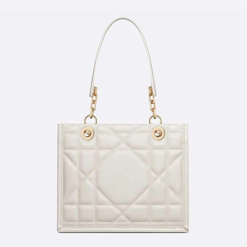 Dior Essential Tote Archicannage Calfskin White Hot Sale