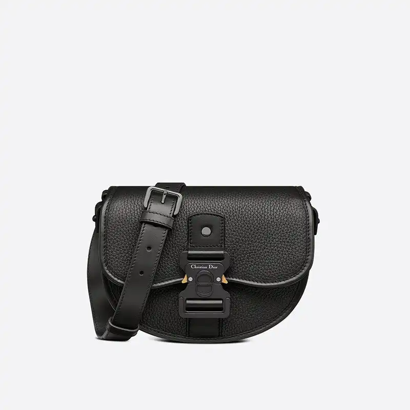 Dior Gallop Messenger Grained Calfskin Black