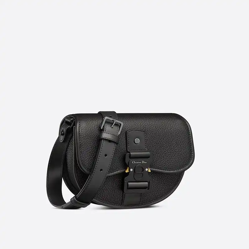 Cheap Dior Gallop Messenger Grained Calfskin Black Luxury