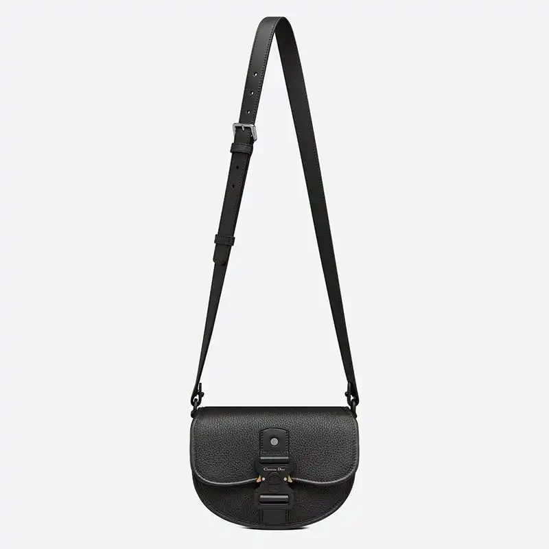 Cheap Dior Gallop Messenger Grained Calfskin Black Luxury