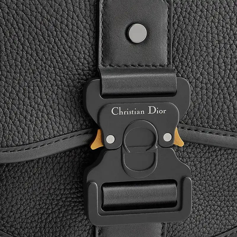 Cheap Dior Gallop Messenger Grained Calfskin Black Luxury