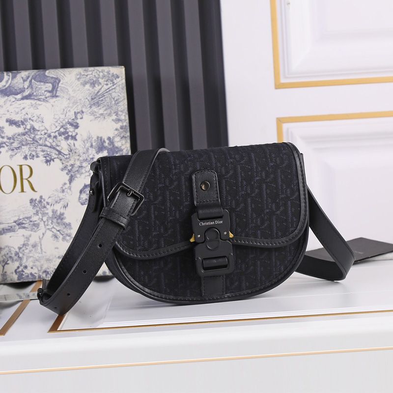 Dior Gallop Messenger Oblique Motif Canvas Black Hot Sale