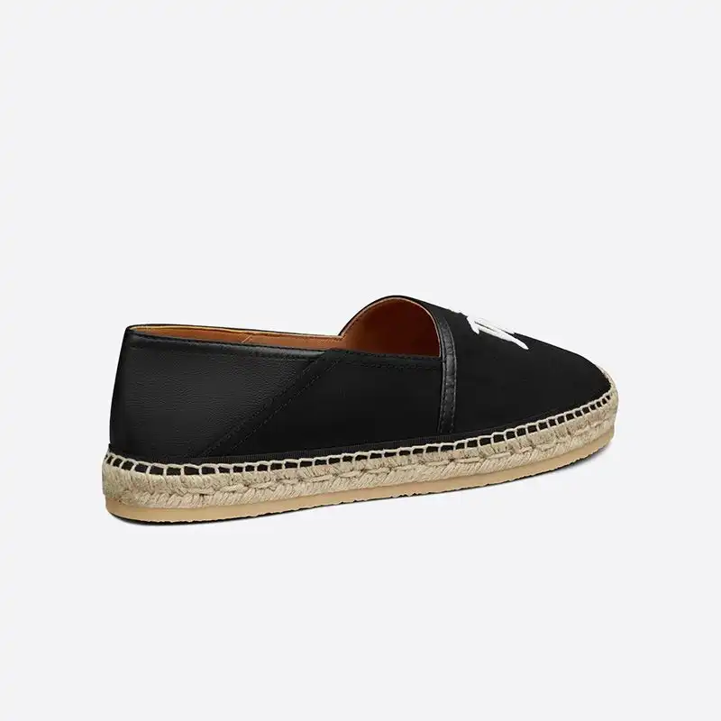 Affordable Hot Dior Granville Espadrilles Women Shawn Logo Motif Canvas Black