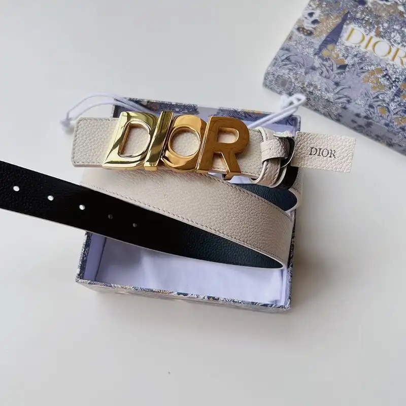 Cheap Hot Dior Italic Buckle Reversible Belt Grained Calfskin Beige