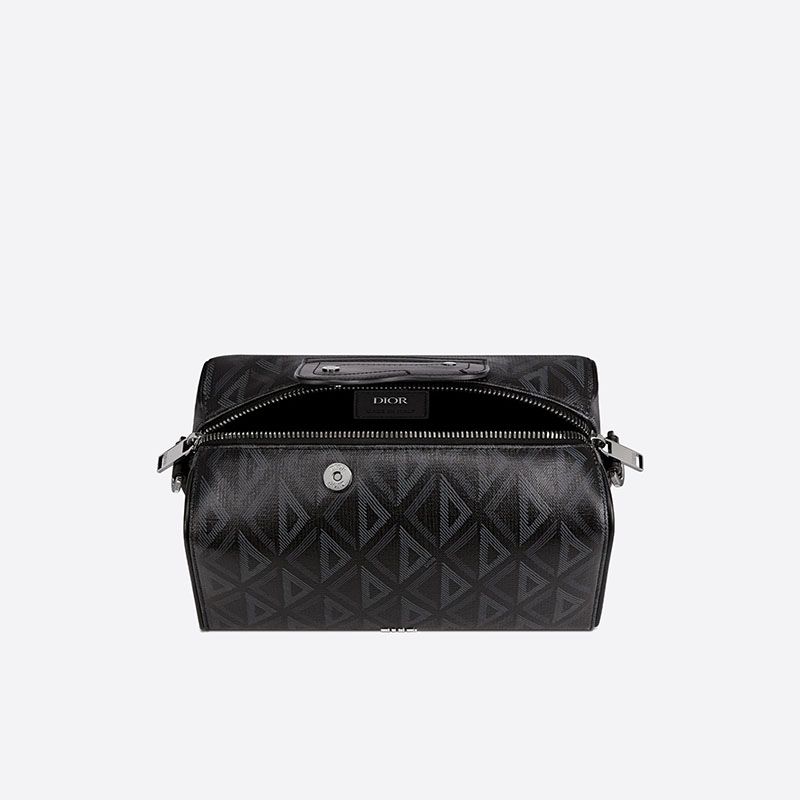 Dior Lingot 22 Bag CD Diamond Motif Canvas Black Hot Sale