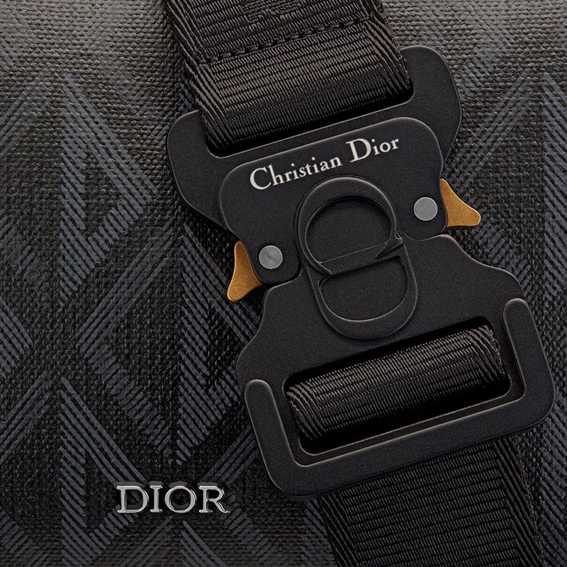 Dior Lingot 22 Bag CD Diamond Motif Canvas Black Hot Sale