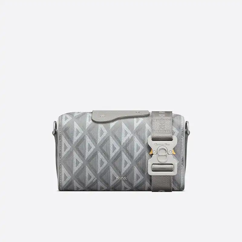 Dior Lingot 22 Bag CD Diamond Motif Canvas Grey Luxury