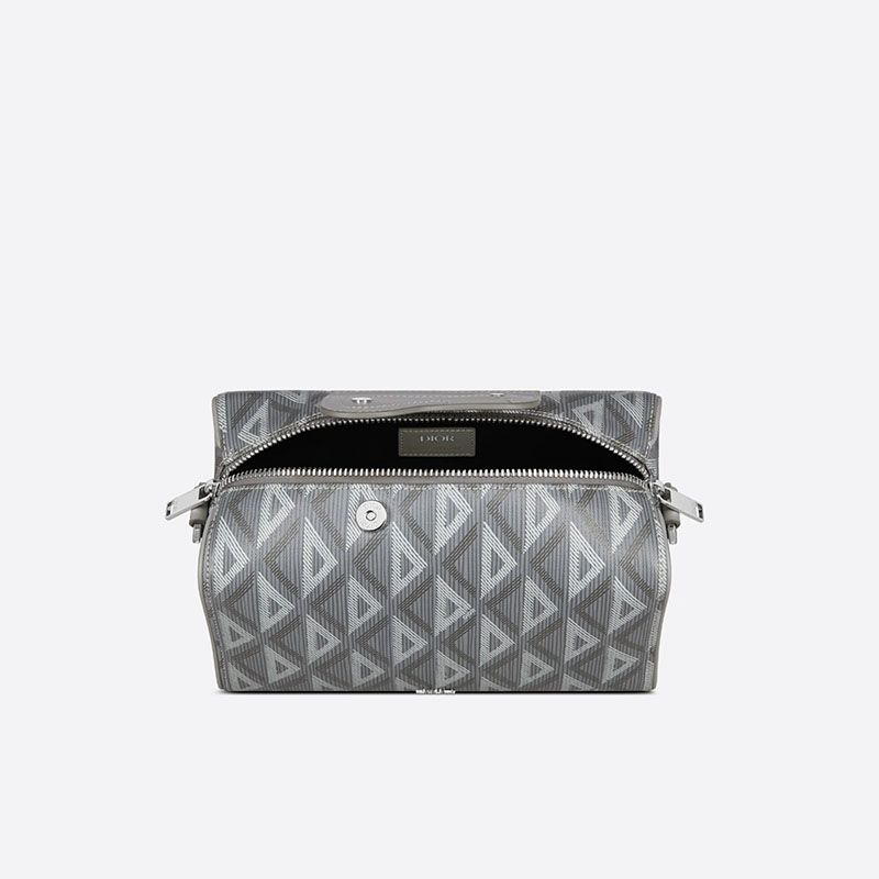 Hot Dior Lingot 22 Bag CD Diamond Motif Canvas Grey