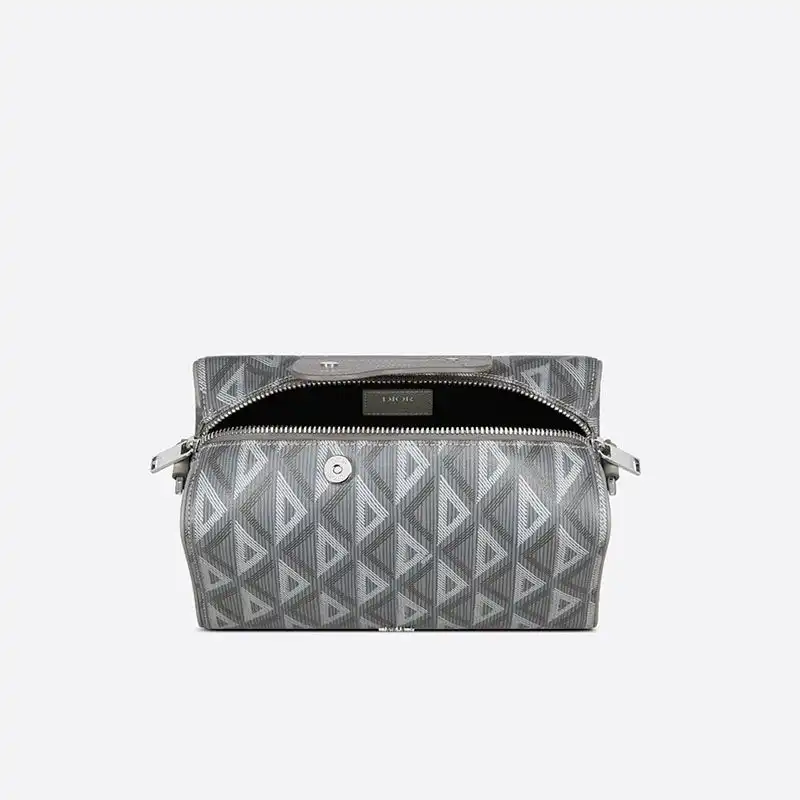 Cheap Dior Lingot 22 Bag CD Diamond Motif Canvas Grey Luxury