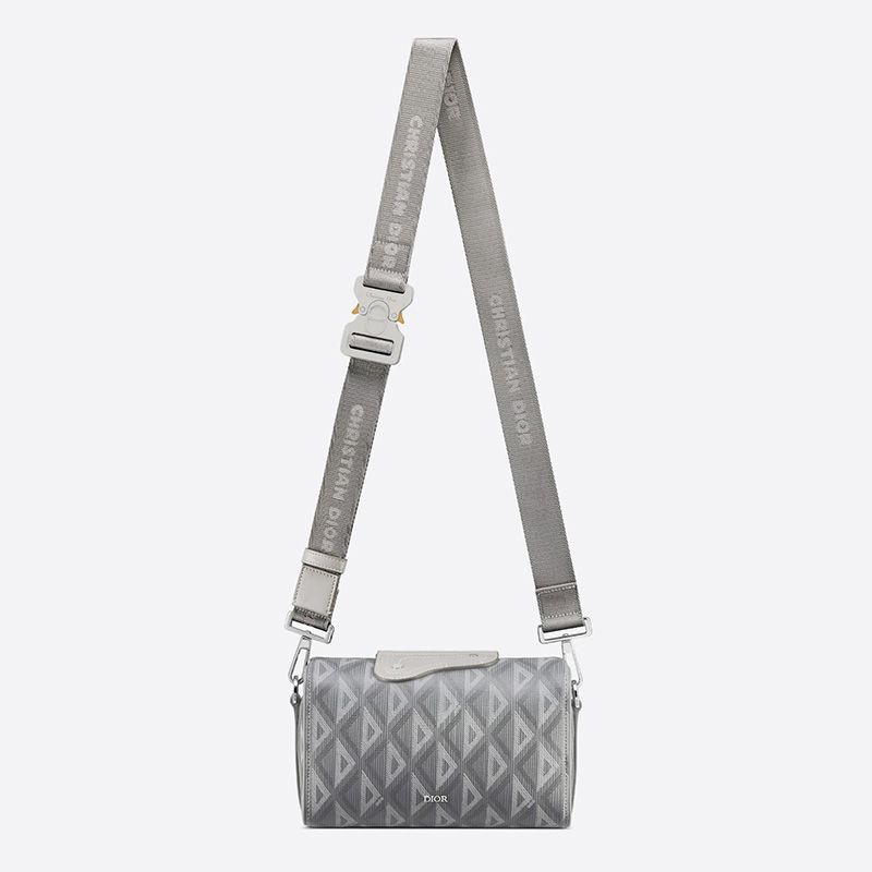 Hot Dior Lingot 22 Bag CD Diamond Motif Canvas Grey